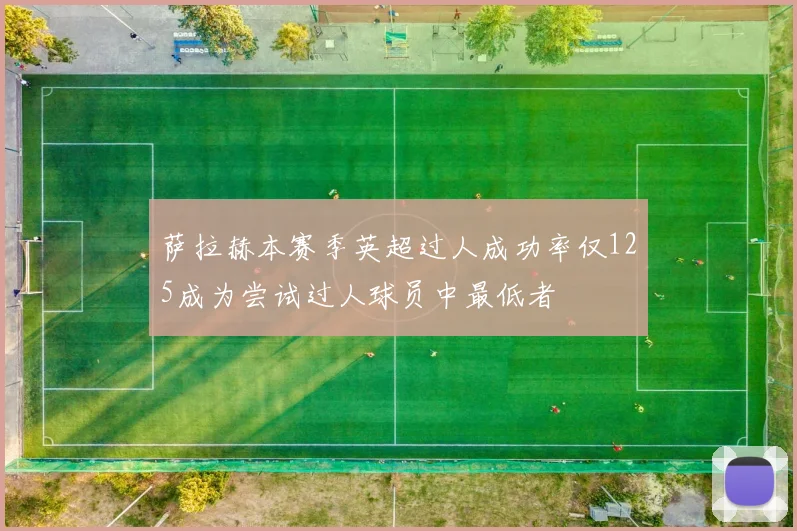 萨拉赫本赛季英超过人成功率仅125成为尝试过人球员中最低者